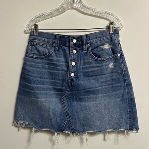 Maxwell Rigid Denim A Line Jean Skirt